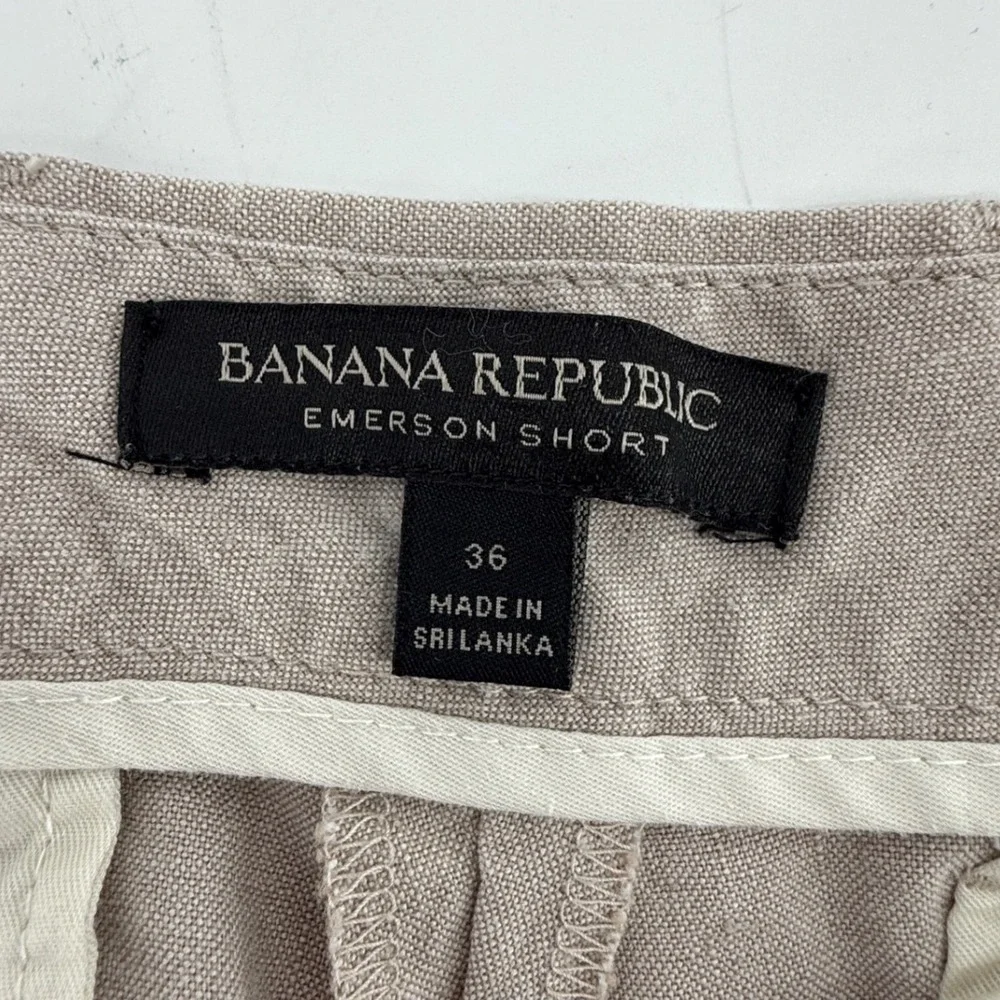 Banana Republic men's Emerson Linen blend Shorts‎ Sz 36